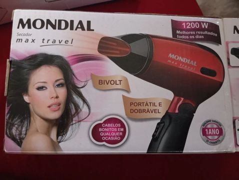 Secador de Cabelo Mondial Max Travel Bivolt 1200W - Portátil e Dobrável