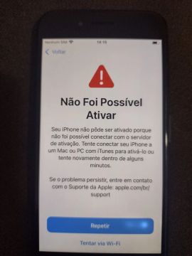 iPhone7 com problema na ativação 