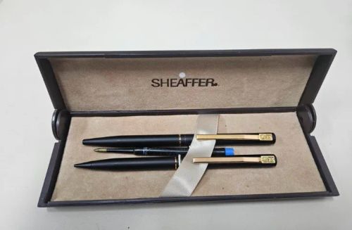 Jogo de caneta e lapiseira Sheaffers edição comemorativa Shell 75 anos Colecionador