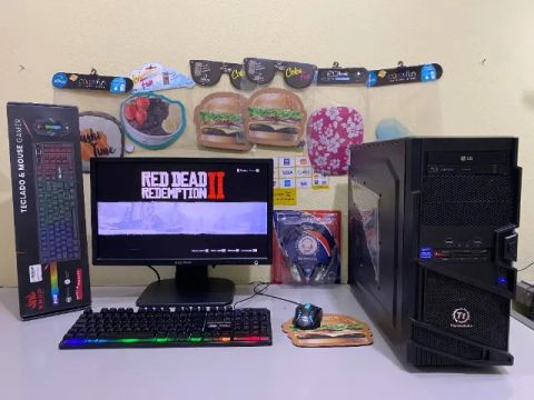 PC Gamer, completo, Windows 10, Red Dead Redemption 2, GTA 5, e + 5 jogos instalados, Entr