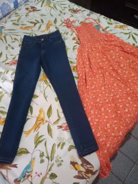 Calça e vestido - nunca usado
