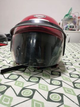 Capacete Moto Vermelho Tamanho M