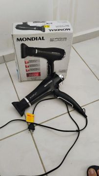 Secador de Cabelo Mondial Chrome Black 2000W