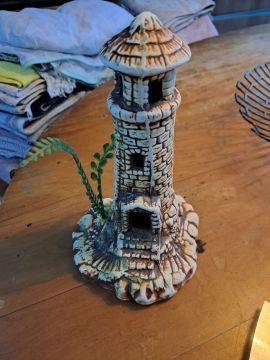 Torre de cerâmica para aquário
