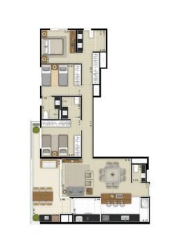 Apartamento magnífico em frente a Lagoa Maior à venda