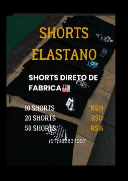 bermudas elastano direto da fabrica