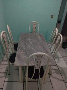 Mesa em granito 6 cadeiras