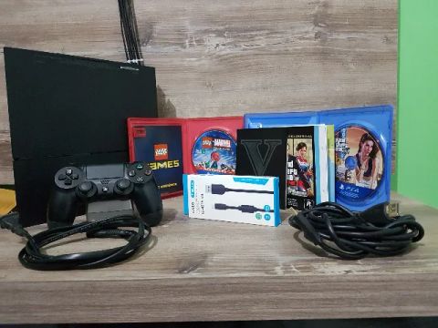 PS4 Fat CUH-1001A, 1 TB, versão 12.02, 100% revisado. Muito lindo!