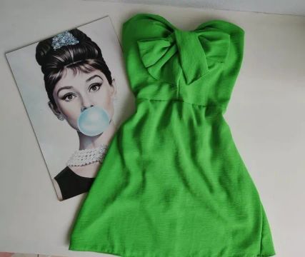 vestido em tecido duna com bojo