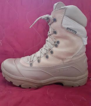 Bota Masculina Aço Militar Bege
