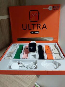 Relógio Smartwatch Ultra 7 em 1 com pulseiras extras