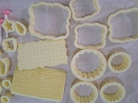 Cortadores de biscoito e pasta americana