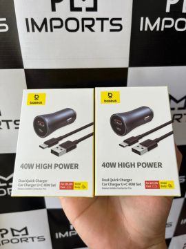 Kit carregador veicular 40w Baseus