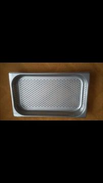 Cuba GN 1/1 x 65mm perfurada em aço inox Tecnocuba