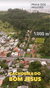 Terreno com escritura pública, matrícula no registro, mil m2.