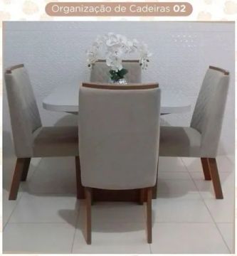  Sala de jantar com 04 cadeiras Malta 