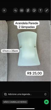 Arandela de Parede com 2 Lâmpadas