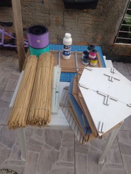 Kit para pipa artesanal - Brinque e divirta-se!