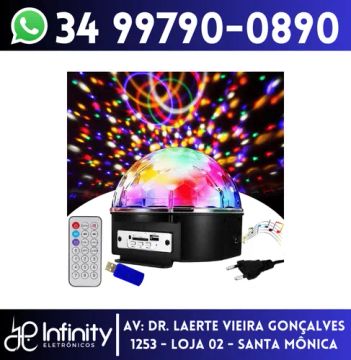 Globo de Festa Led Musical Com Entrada USB