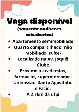Procuro menina p dividir apartamento 