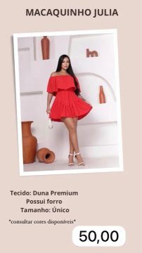 Macacão Feminino Duna Premium Vermelho