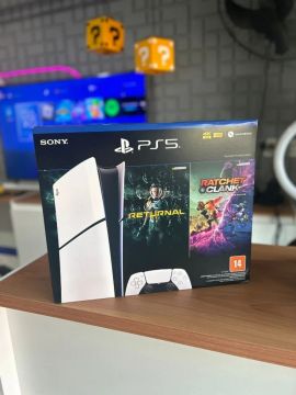 PS5 SLIM Digital Lacrado (com 02 jogos)