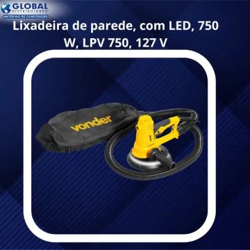 Lixadeira de parede, com LED, 750 W, LPV 750, 127 V