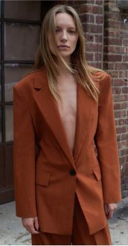 Blazer telha listrado - Estiloso e Confortável!