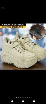 Tênis plataforma feminino branco