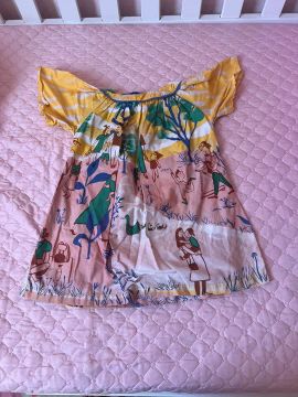 Vestido infantil estampado veste 4 e 5 anos 
