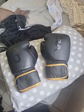 Luvas de boxe 12oz velcro perfeito 