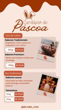 Menu Feliz Páscoa 