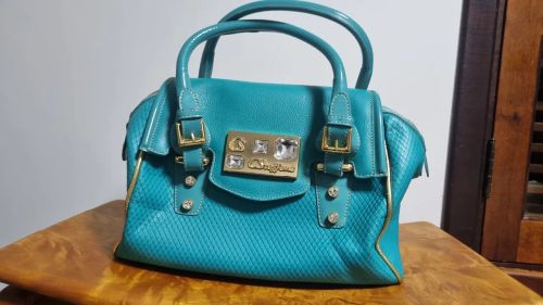 Bolsa Carmen Steffens Verde couro impecável 