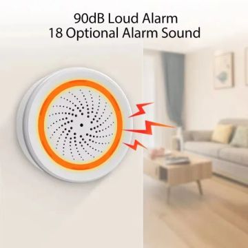 Alarme Inteligente Zigbee Tuya para Casa Inteligente, Sirene, Segurança Residencial