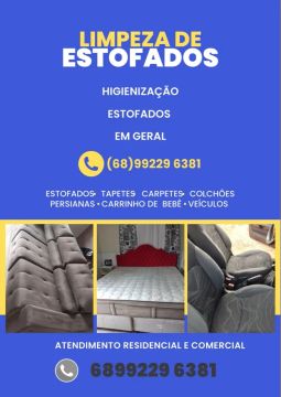 Limpeza de estofados em geral