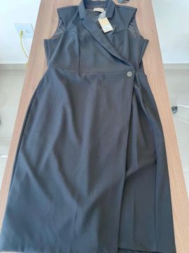 Vestido Preto Social Sem Manga