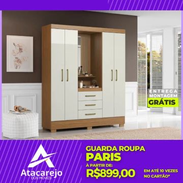 Guarda Roupa Com Espelho Entrega e Montagem Grátis 