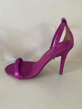 Sandália Salto Fino Rosa Via Marte