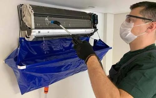 Limpeza e higienização de ar condicionado 