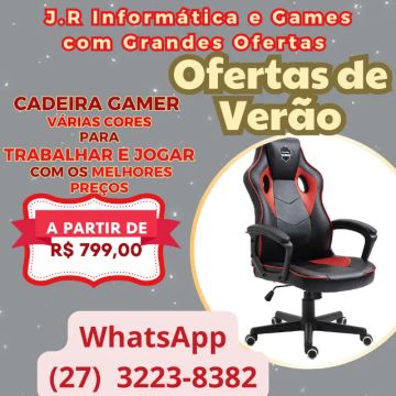 Super Promoção: Cadeira Gamer Work para Jogos ou Escritórios 