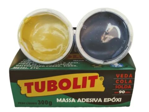 Cola Tubolit Massa Epóxi Modelável Subaquática A+B 300g Nauticola