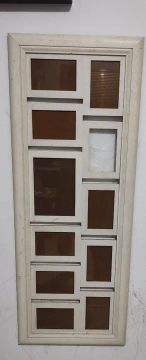 Painel para 11 Fotos - Moldura de madeira. 