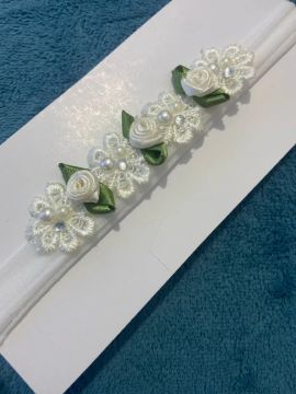 Faixa de Cabelo Bebê com Flores