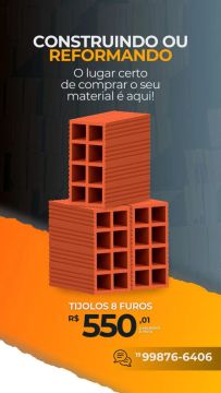 Tijolos 8 furos