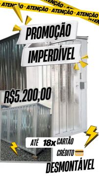 Container galvanizado Desmontável - Promoção Imperdível!