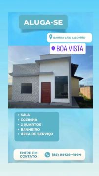 Casa Nova, no Bairro Said Salomão, dois quartos, murada