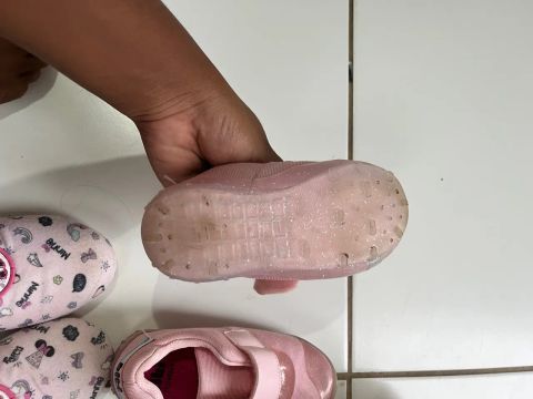 Sapatilhas infantis Minnie - Rosa - Tamanho 25