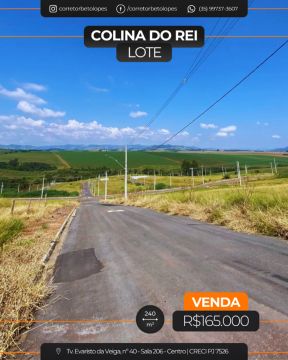 [VENDA] Lote com 240 m² na parte alta do bairro Colina do Rei