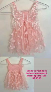 Vestido borboleta infantil 