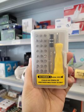 Chave De Fenda Com Ponta Philips, Fenda E Torx Bomder Bom-3102 Com Cabo Redondo De Emborra